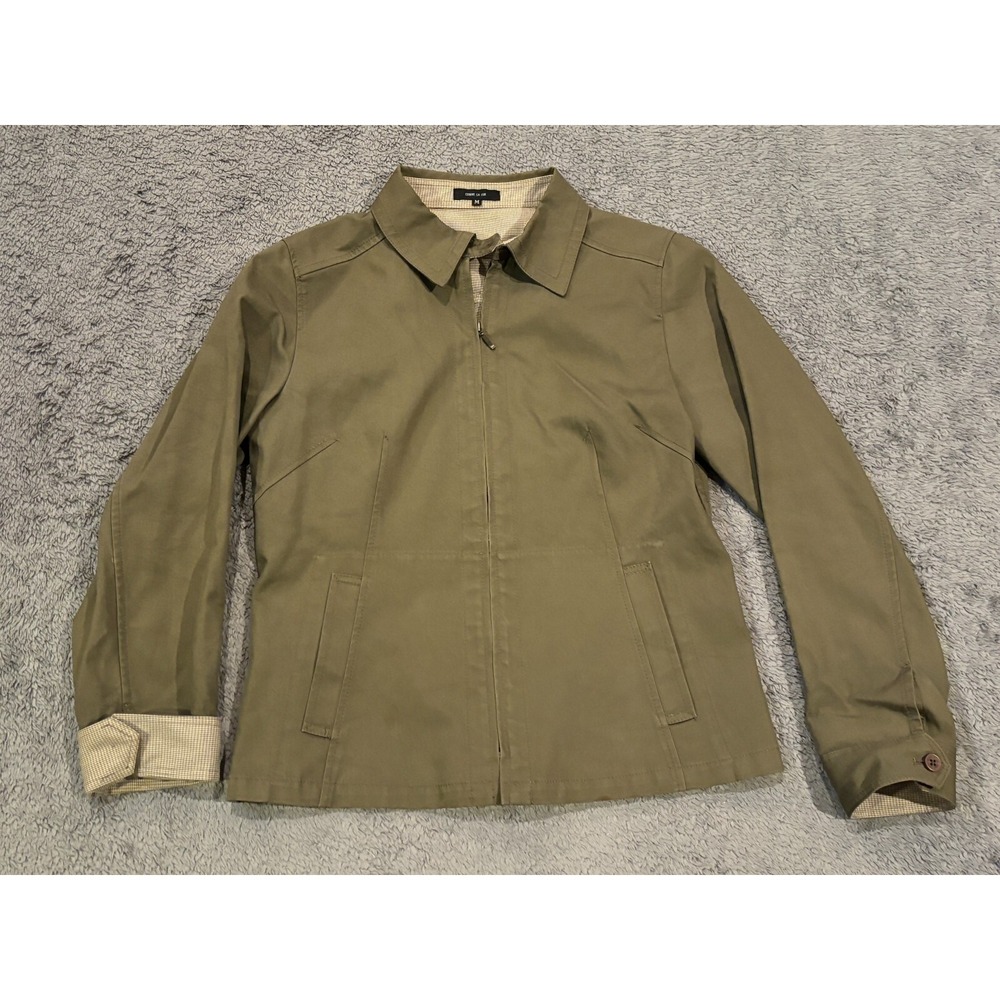 Comme Ca Ism Jacket Womens Medium Khaki Full Zip Lightweight Japanese
